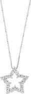 EFFY Sterling Silver Diamond Star Pendant Necklace