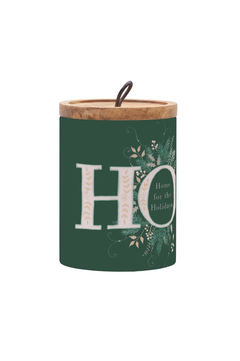Emerald Christmas Medium Canister, Main, color, Green