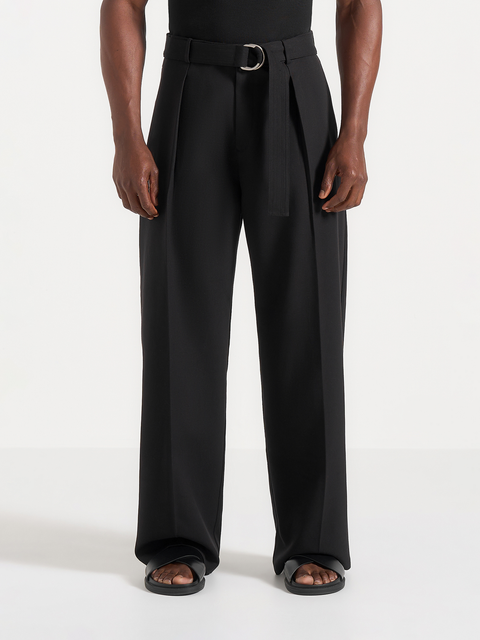 Loic Wide Leg Tailored Trousers With Belt