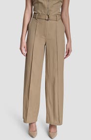 DKNY Belted Wide Leg Pants