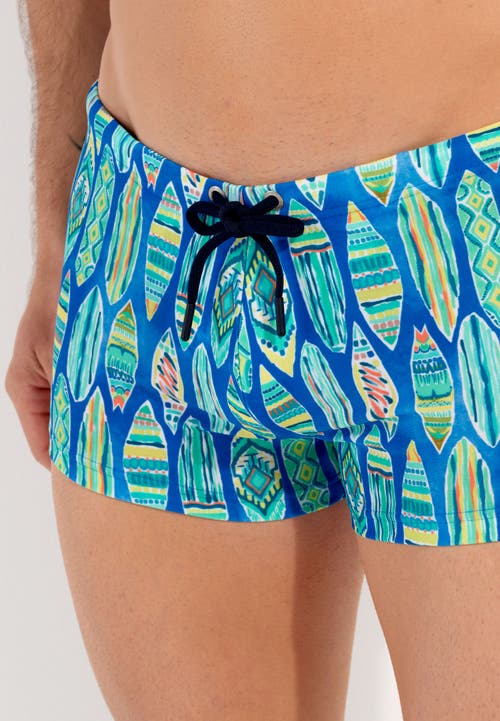 Hom Marbella Swim Shorts In Blue Print