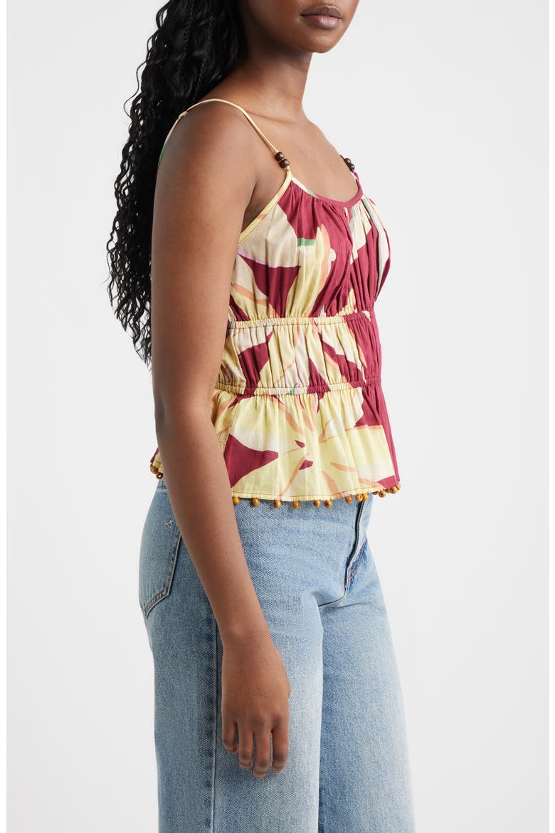 Theda Tiered Camisole, Alternate, color, RED PALMA