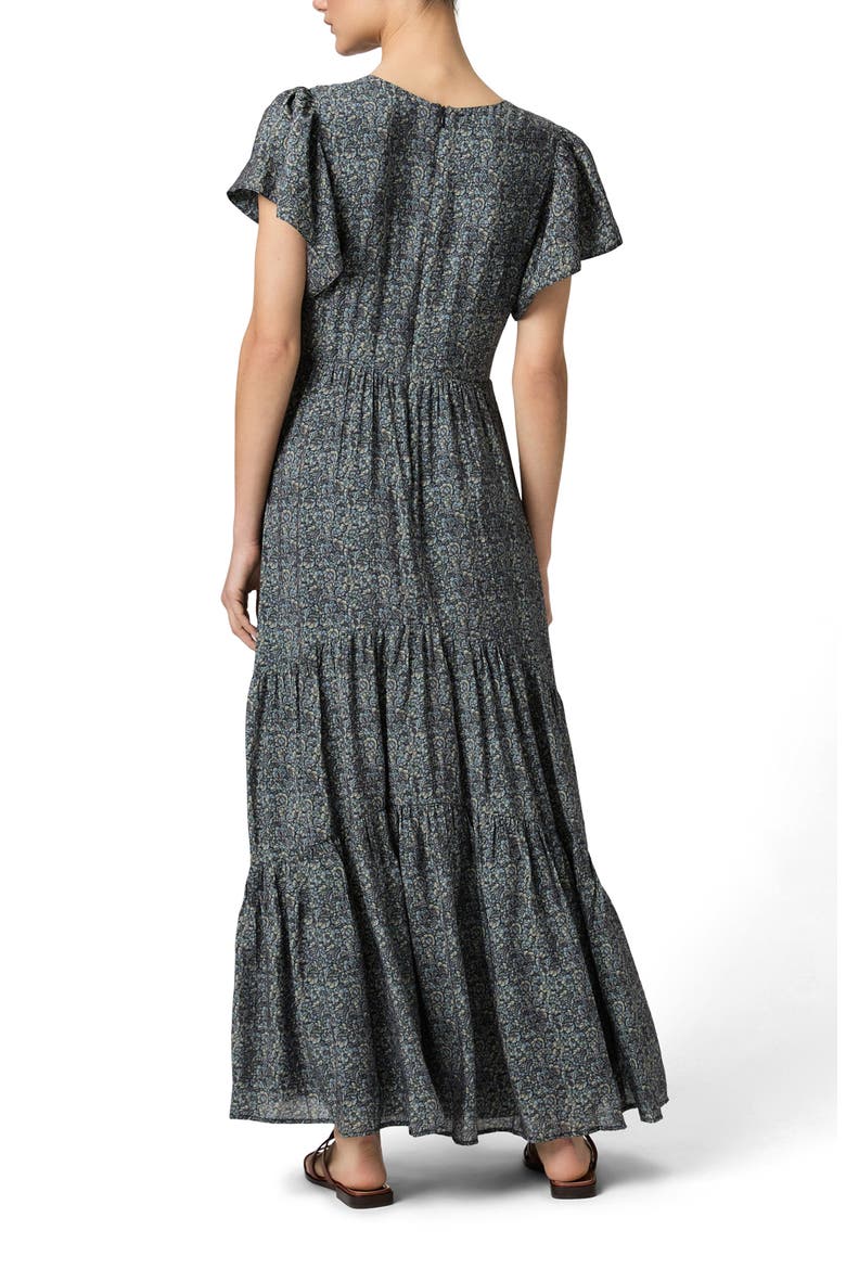 Kinga Fit & Flare Maxi Dress, Alternate, color, NAVY MULTI