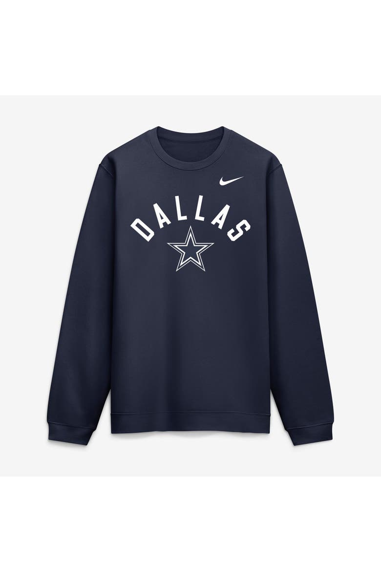 Men's Nike Navy Dallas Cowboys Primetime Club Sweatshirt, Main, color, Navy