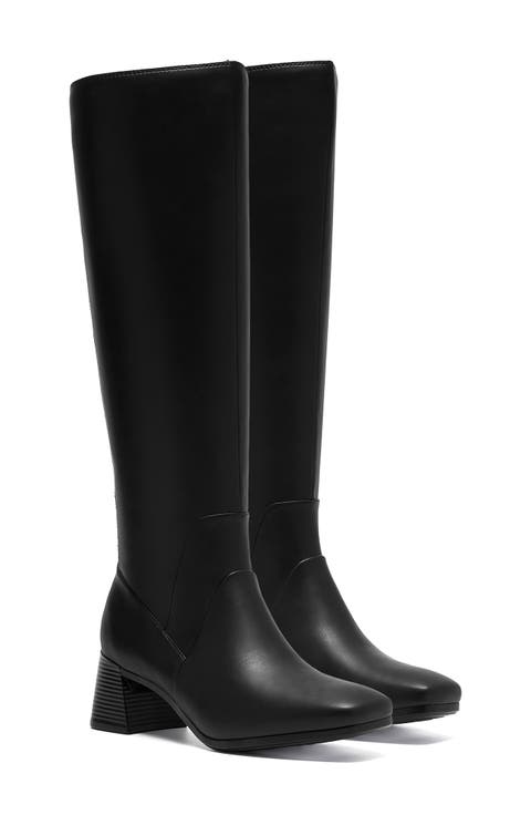 Marriann Chic Faux Leather Knee High Boot