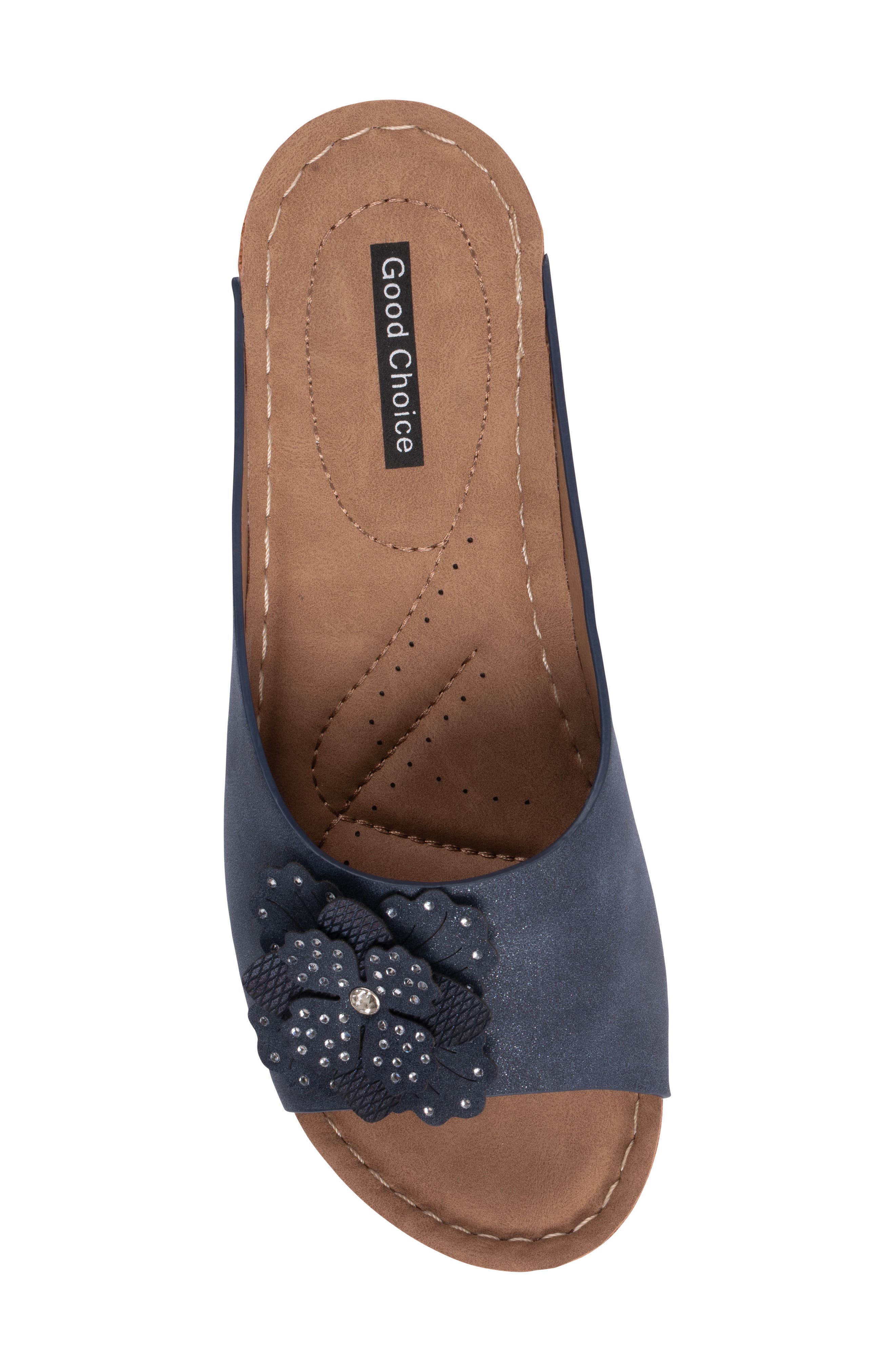 Clover Comfort Clog, Alternate, color, NAVY