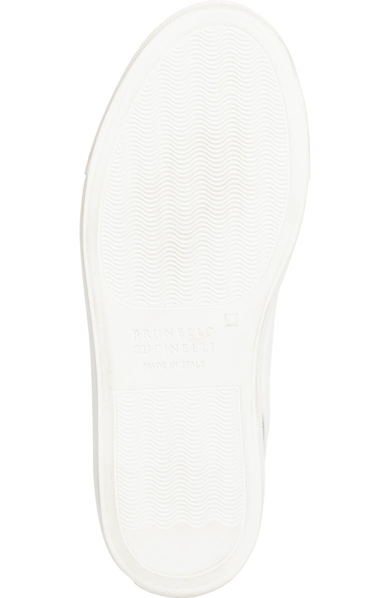 Brunello Cucinelli Monili Trim Low Top Sneaker, Alternate, color, Blanco