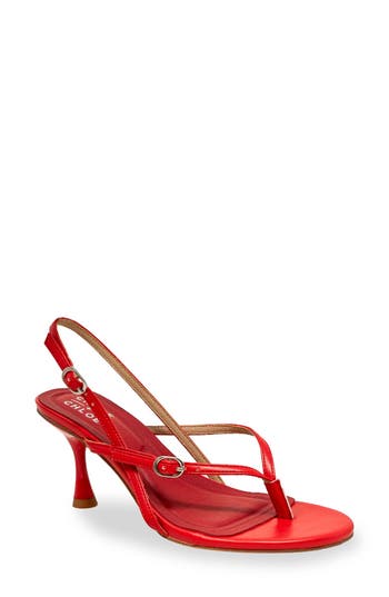 Chase & Chloe Chase And Chloe Nadine Slingback Sandal In Red