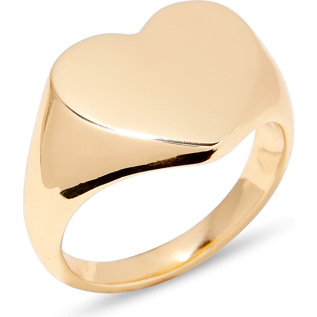 Brook and York Isabel Heart Signet Ring in Gold at Nordstrom, Size 7