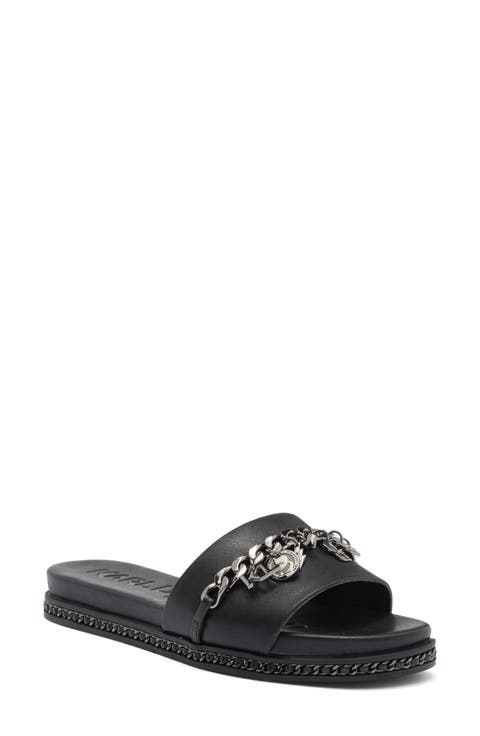 Basia Charm Chain Slide Sandal (Women)