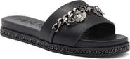 KARL LAGERFELD PARIS Basia Charm Chain Slide Sandal