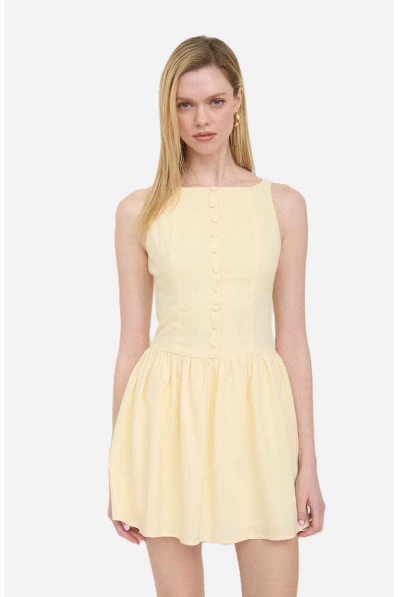 Drop Waist Minidress, Alternate, color, BUTTER YELLOW