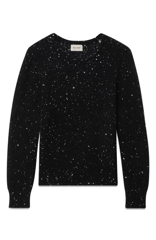 Blk Dnm Sequin Embellished Alpaca & Mohair Blend Sweater In Black Paillettes