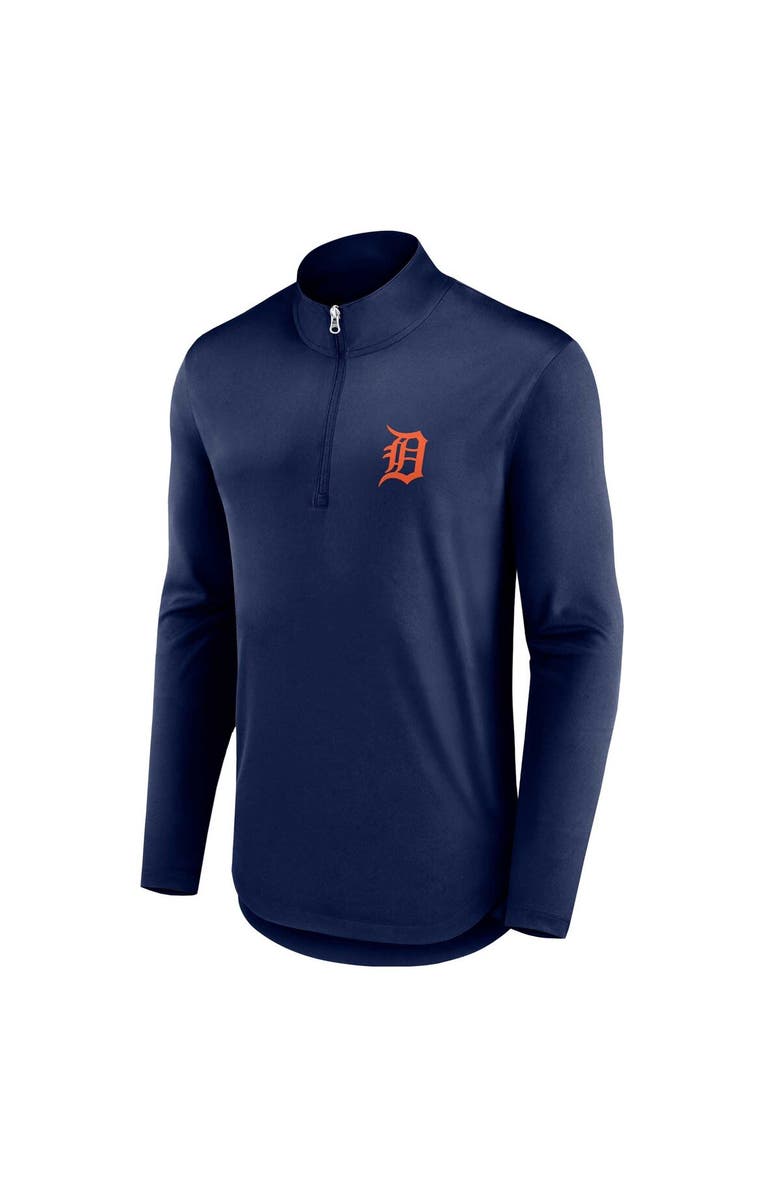 FANATICS Men's Fanatics Branded Navy Detroit Tigers Quarterback Quarter-Zip Top, Alternate, color,
