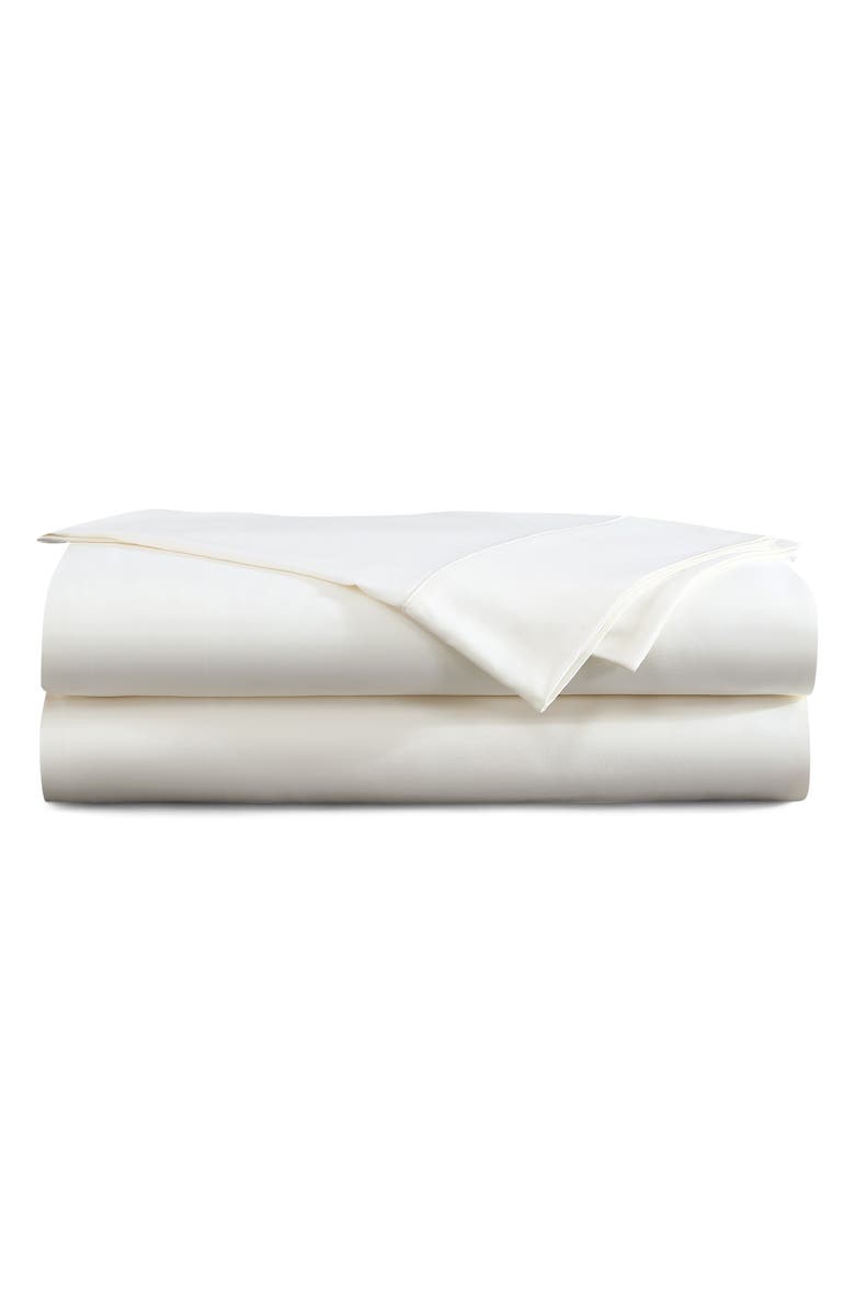 Sunday Citizen Premium Fitted Sheet, Main, color, Off White