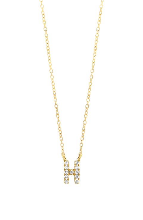 Icon Pavé Diamond Initial Pendant Necklace