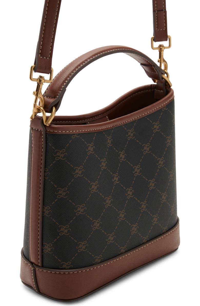 MANGO Small Bucket Bag, Alternate, color, Brown