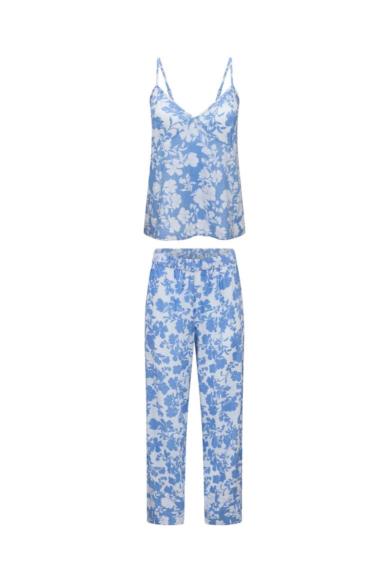 Nessa Pajama Cami & Pant Set, Alternate, color, Floral blue