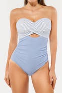 Popilush Front Twist Cutout Shaping All-in-One Shapewear Swimsuit