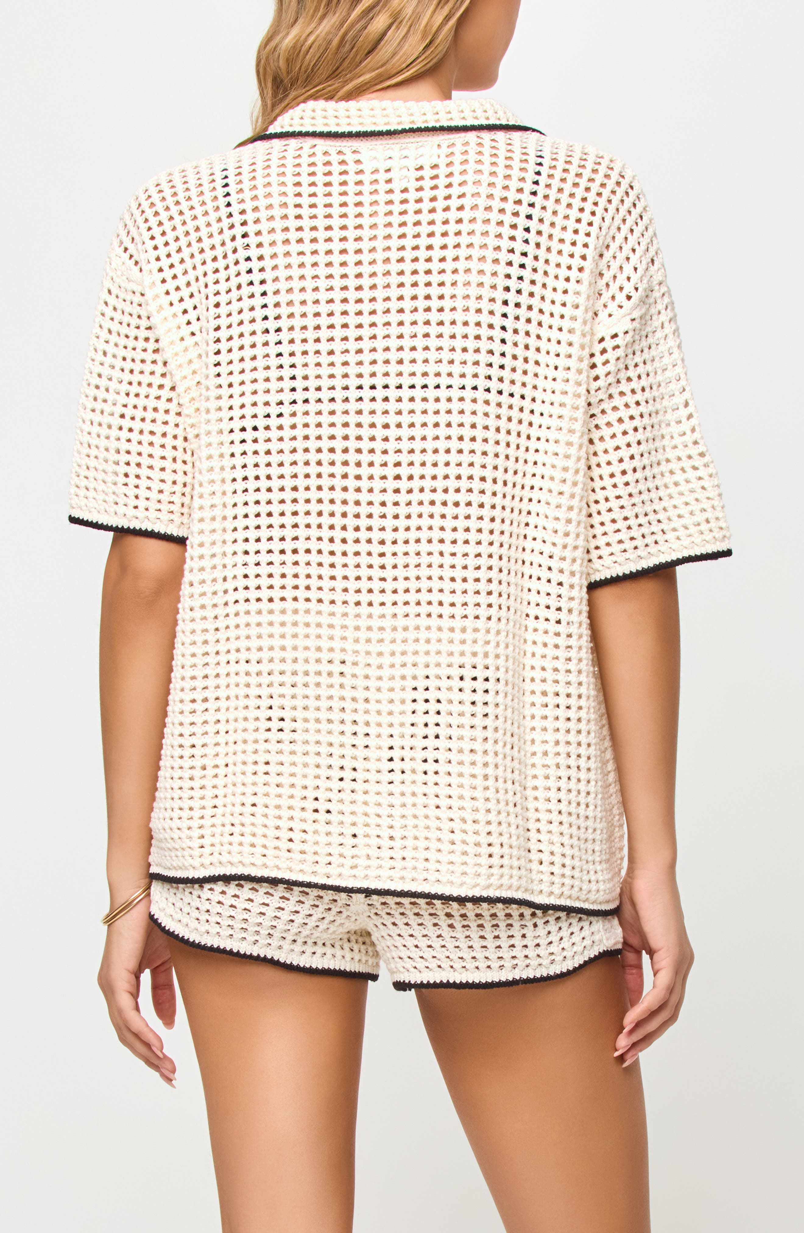 LSPACE Scout Crochet Cover-Up Shirt (Women) | Nordstrom