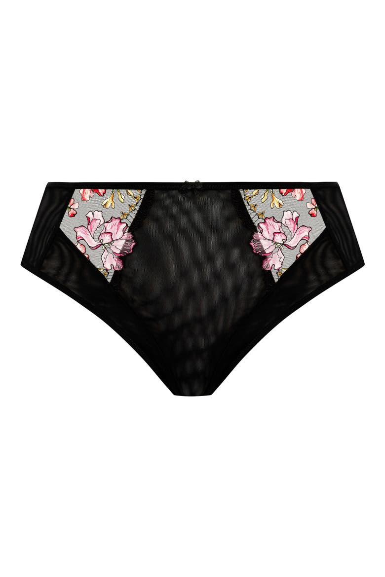 Teagan High Leg Briefs, Alternate, color, BLACK/ RAINBOW