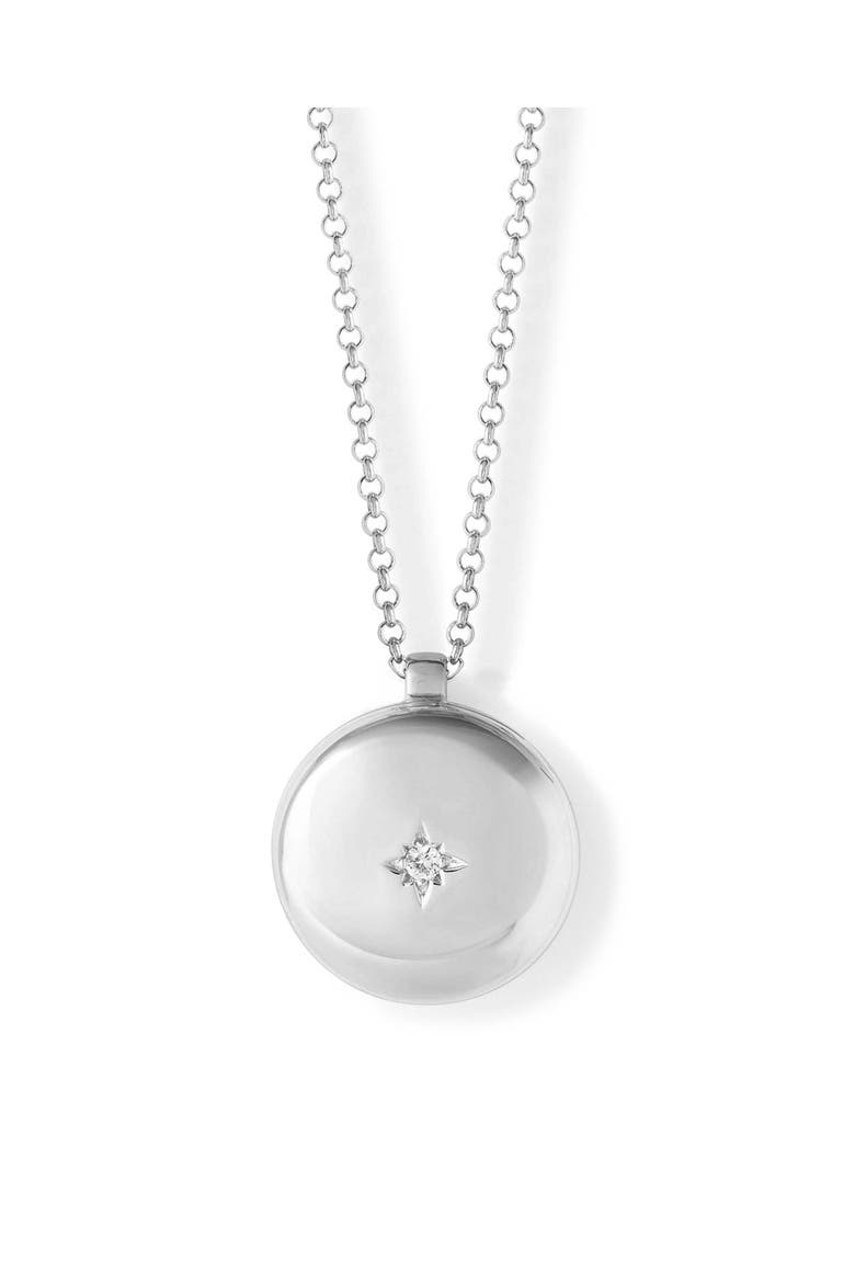 Silver Medium Biography Locket Necklace, Main, color, Silver