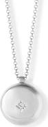 Astley Clarke Silver Medium Biography Locket Necklace