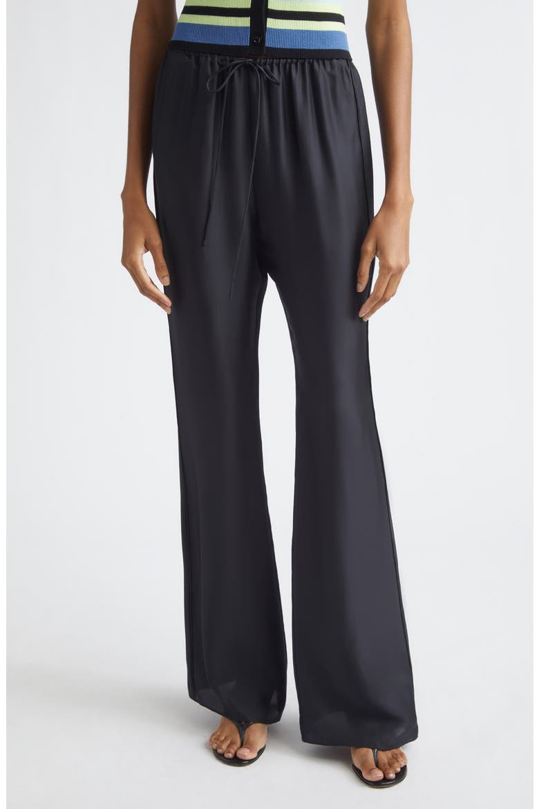 Nela Drawstring Flared Pants, Main, color, JET