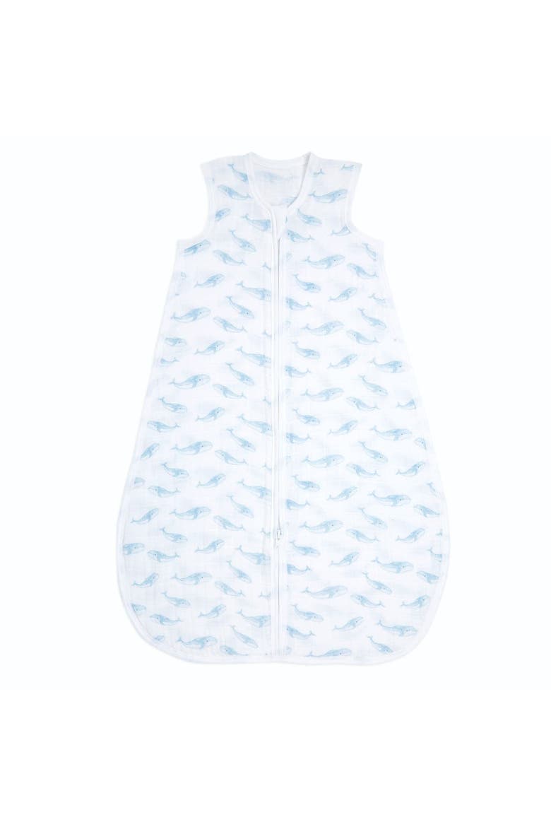Organic Cotton Muslin Wearable Blanket, Main, color, OCEANIC BLUE