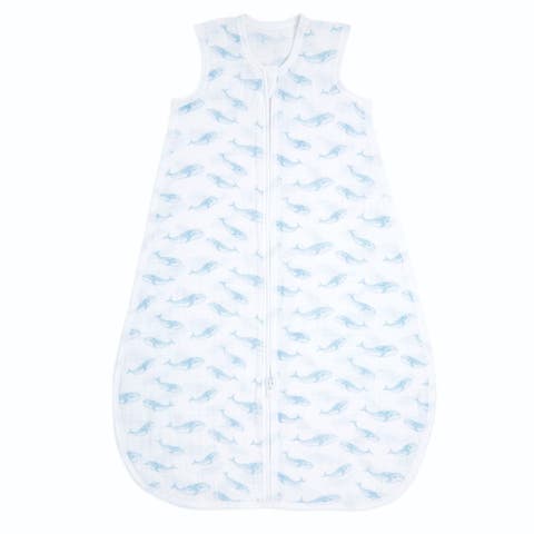 Boutique Baby Sleeping Bag, 100% Organic Cotton Muslin, Wearable Swaddle Blanket for Girls & Boys, Breathable & Lightweight, TOG Rating 1.0