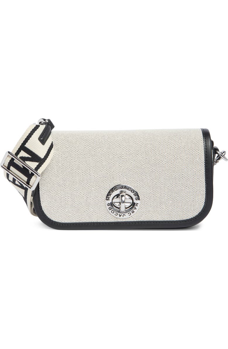 Marc Jacobs Signet Turnlock Canvas Crossbody Bag, Main, color, Beige Multi