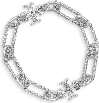“Tory Burch” Roxanne チェーンブレスレット ダブルT Roxanne Chain Delicate Bracelet: Women's Designer Bracelets