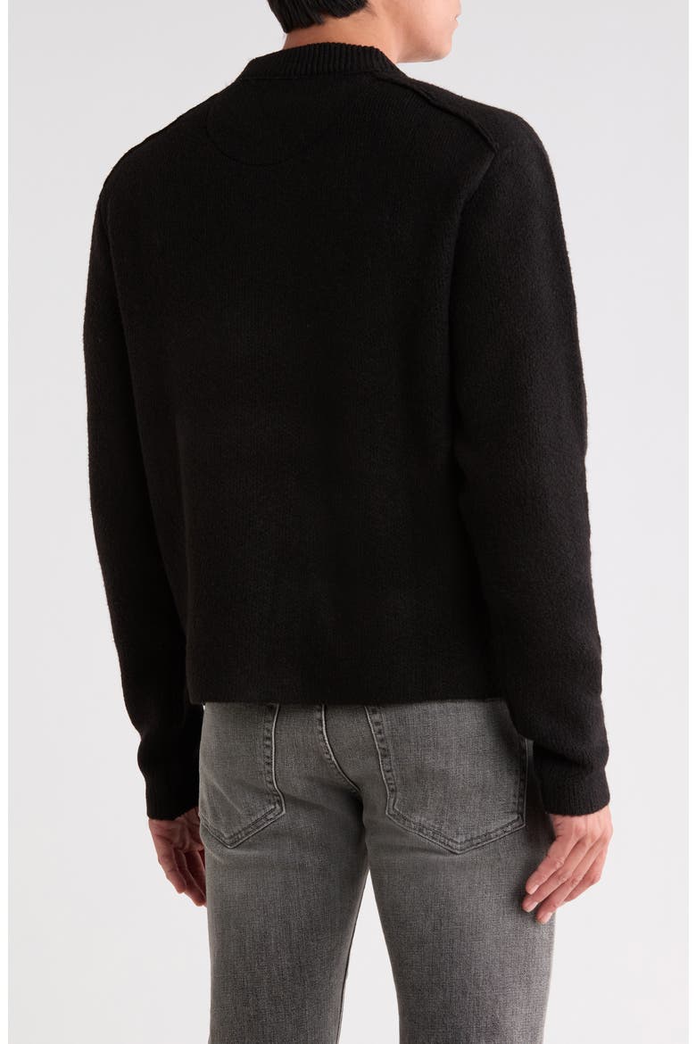 True Crewneck Sweater, Alternate, color, BLACK
