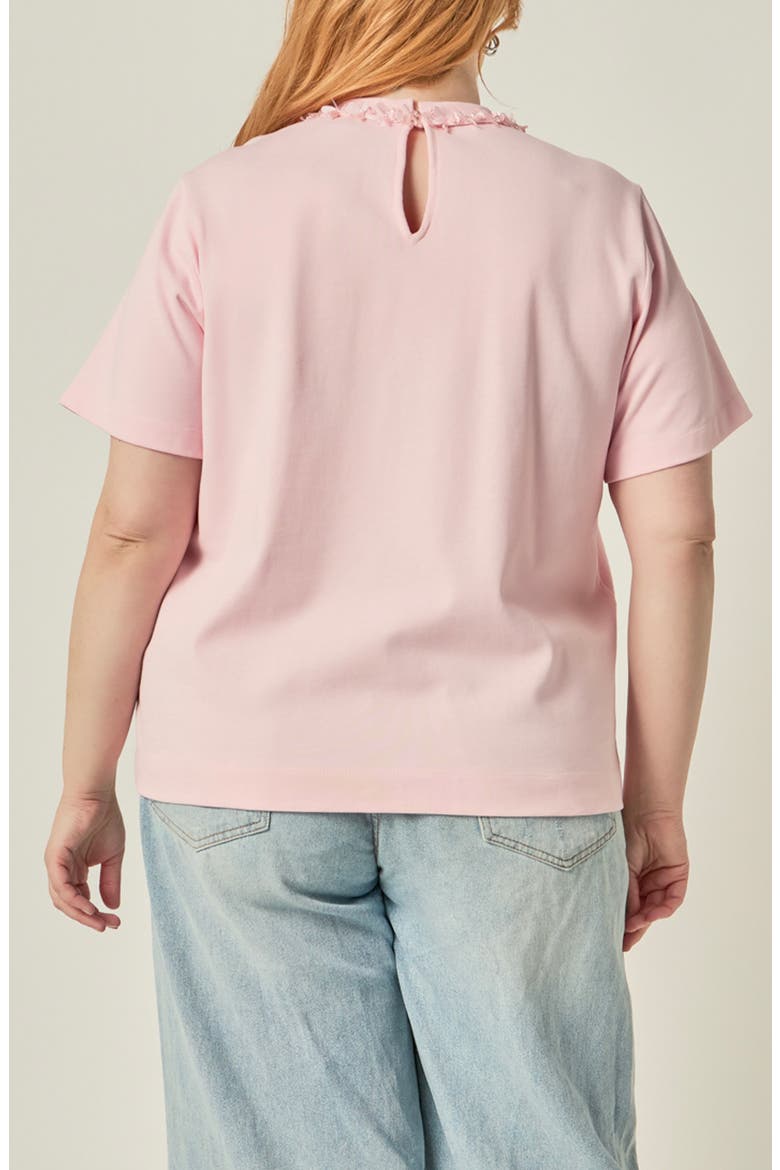 Beaded Bow T-Shirt, Alternate, color, LIGHT PINK