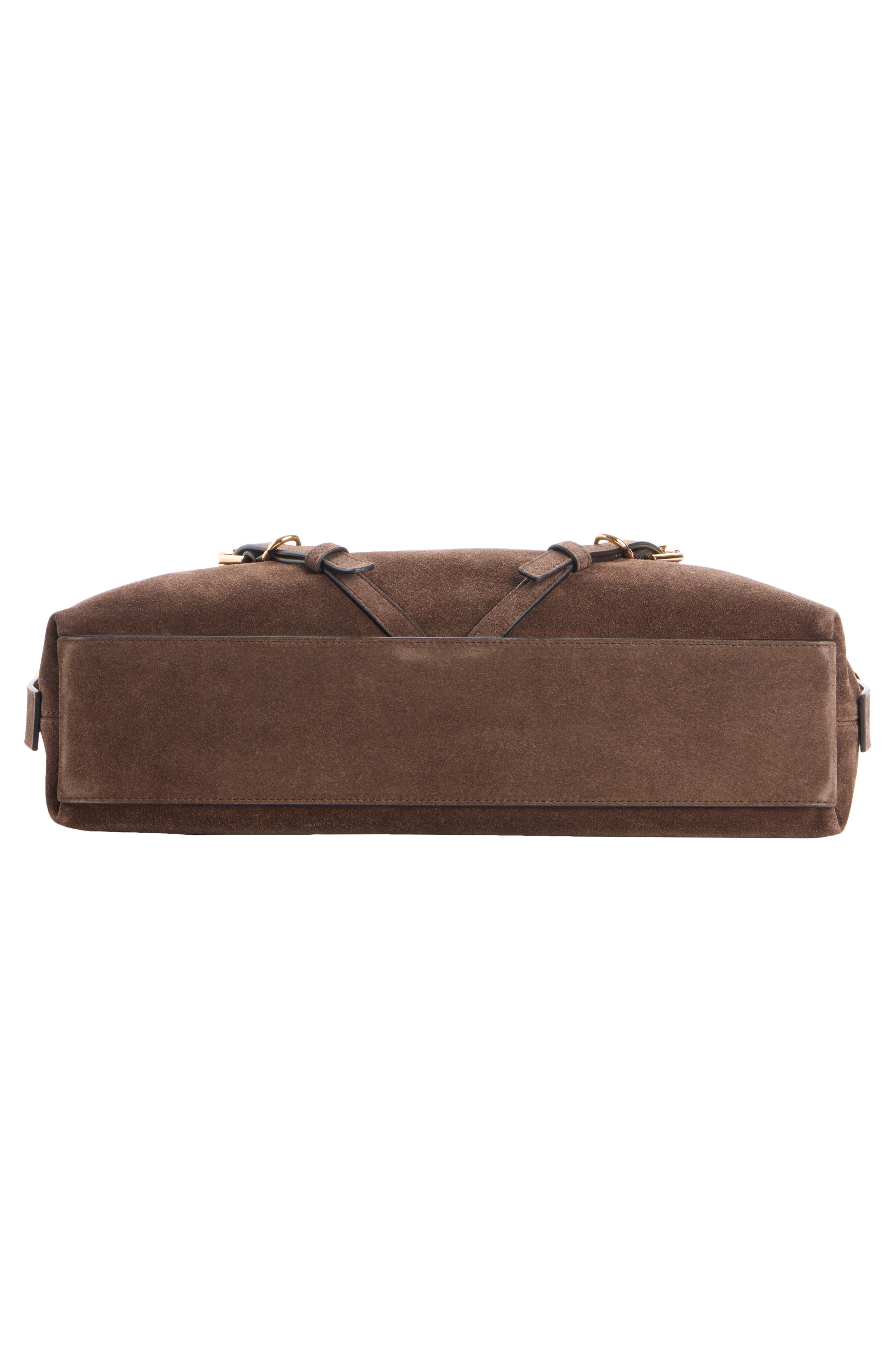 Givenchy Medium Voyou Suede Hobo Bag, Alternate, color, Ebony Brown