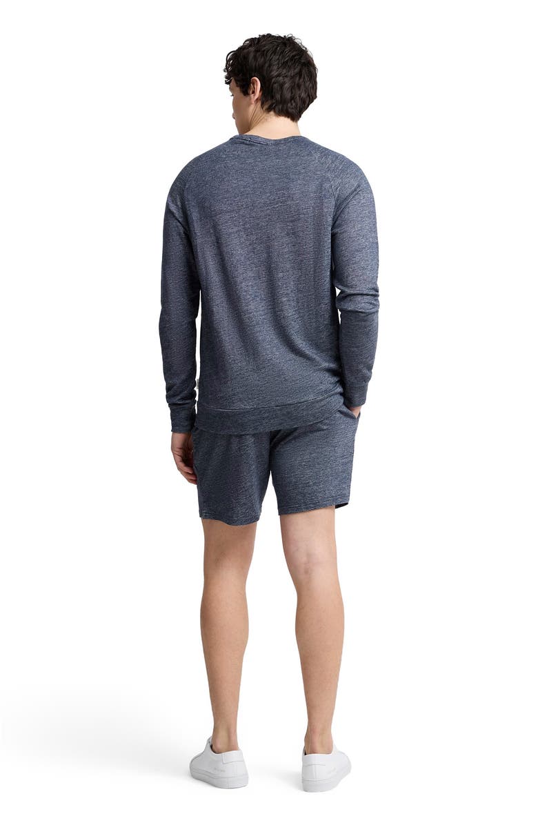 Onia Linen Terry Shorts 6", Alternate, color, Washed Navy