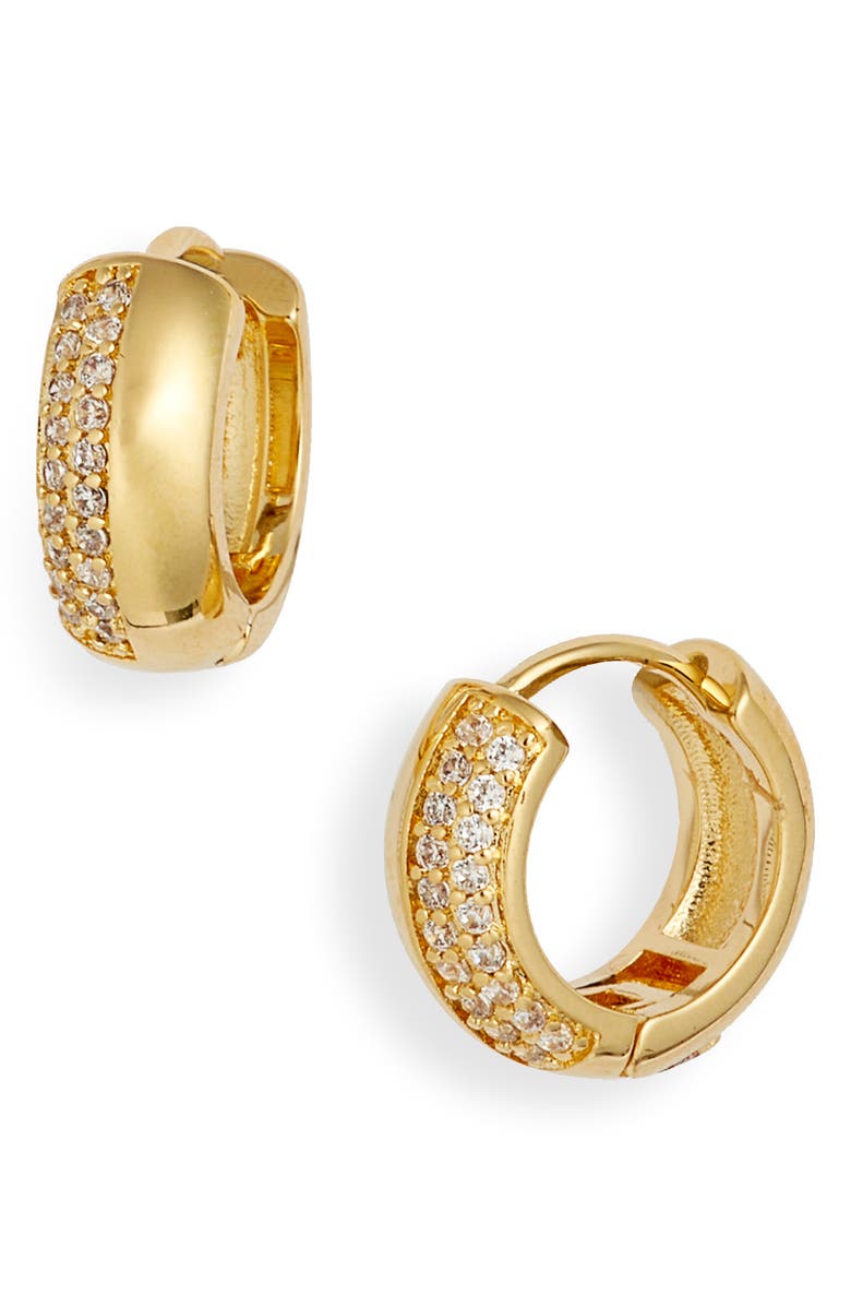 Nordstrom Demi Fine Pavé Cubic Zirconia Huggie Hoop Earrings, Main, color, 