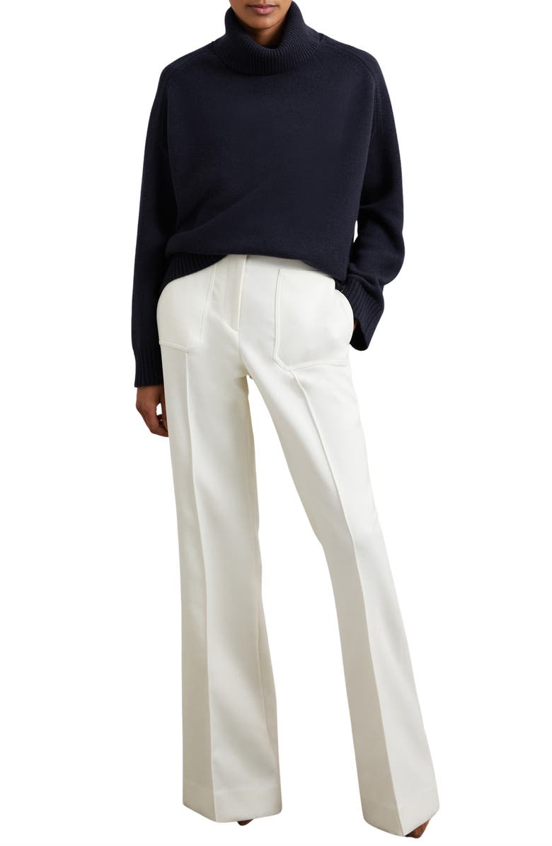 Reiss Brooklyn Wool & Cashmere Turtleneck Sweater, Alternate, color, Navy