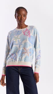 Brodie Pure Cashmere Scatter Shell 100% Cashmere Crew Sweater