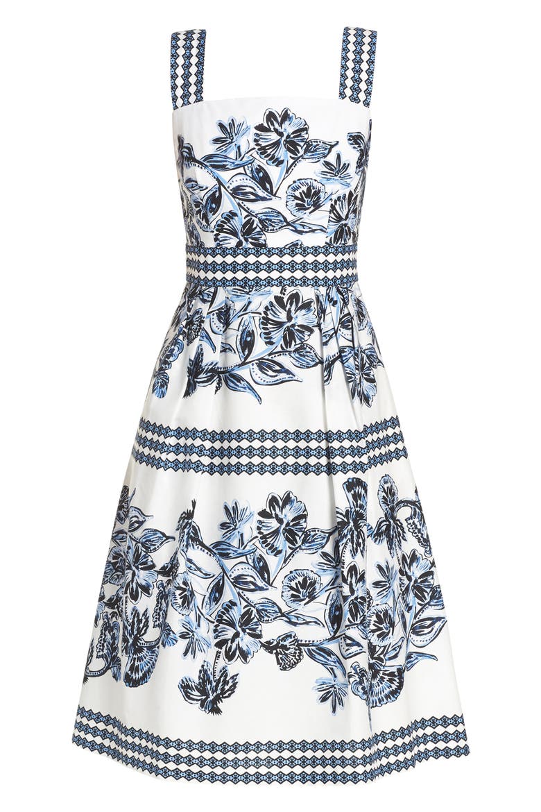 Fit & Flare Dress, Alternate, color, BLUE MULTI
