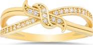 Queen Jewels Sterling Silver CZ Love Knot Ring