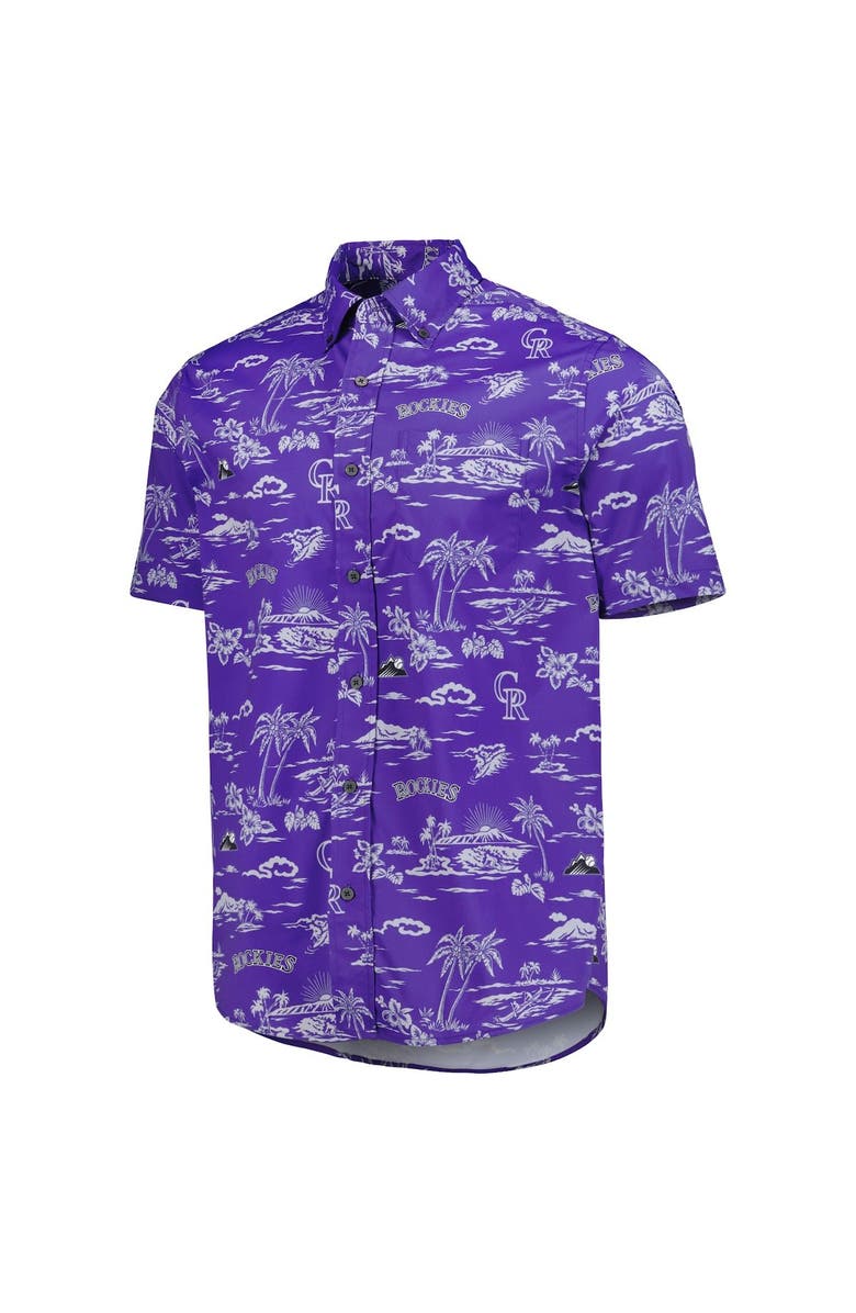 Reyn Spooner Men's Reyn Spooner Purple Colorado Rockies Kekai Performance Button-Up Shirt, Alternate, color,