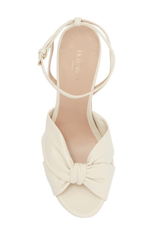 Lk Bennett Amanda Block Heel Sandal In Cre-ecru