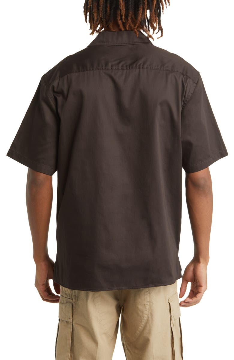 Dickies Westover Stripe Short Sleeve Button-Up Camp Shirt, Alternate, color,