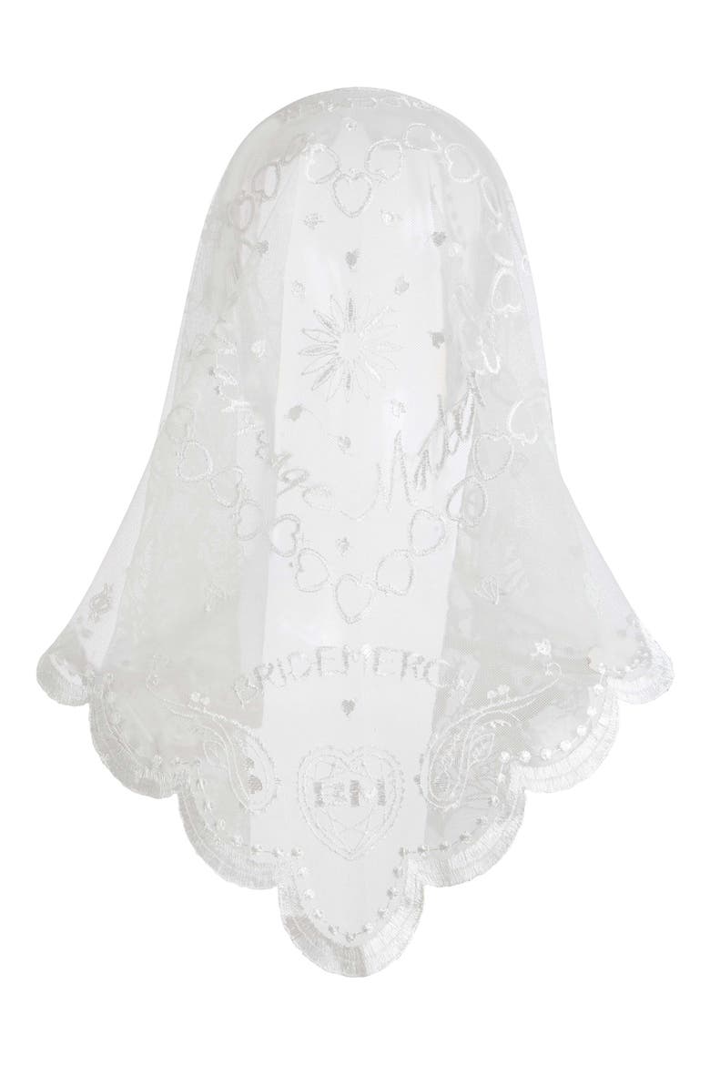 Bandana Embroidered Head Scarf, Alternate, color, White