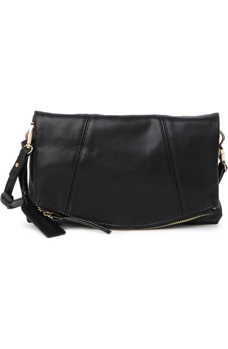 Sole Society Textured Faux Leather Clutch, Main, color,