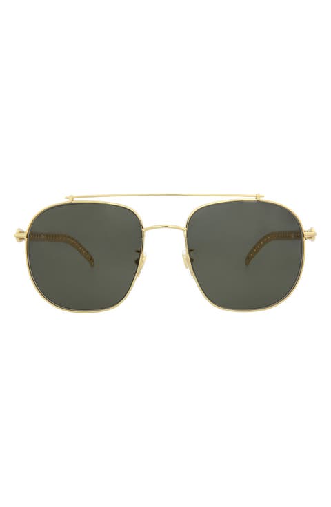 58mm Aviator Sunglasses