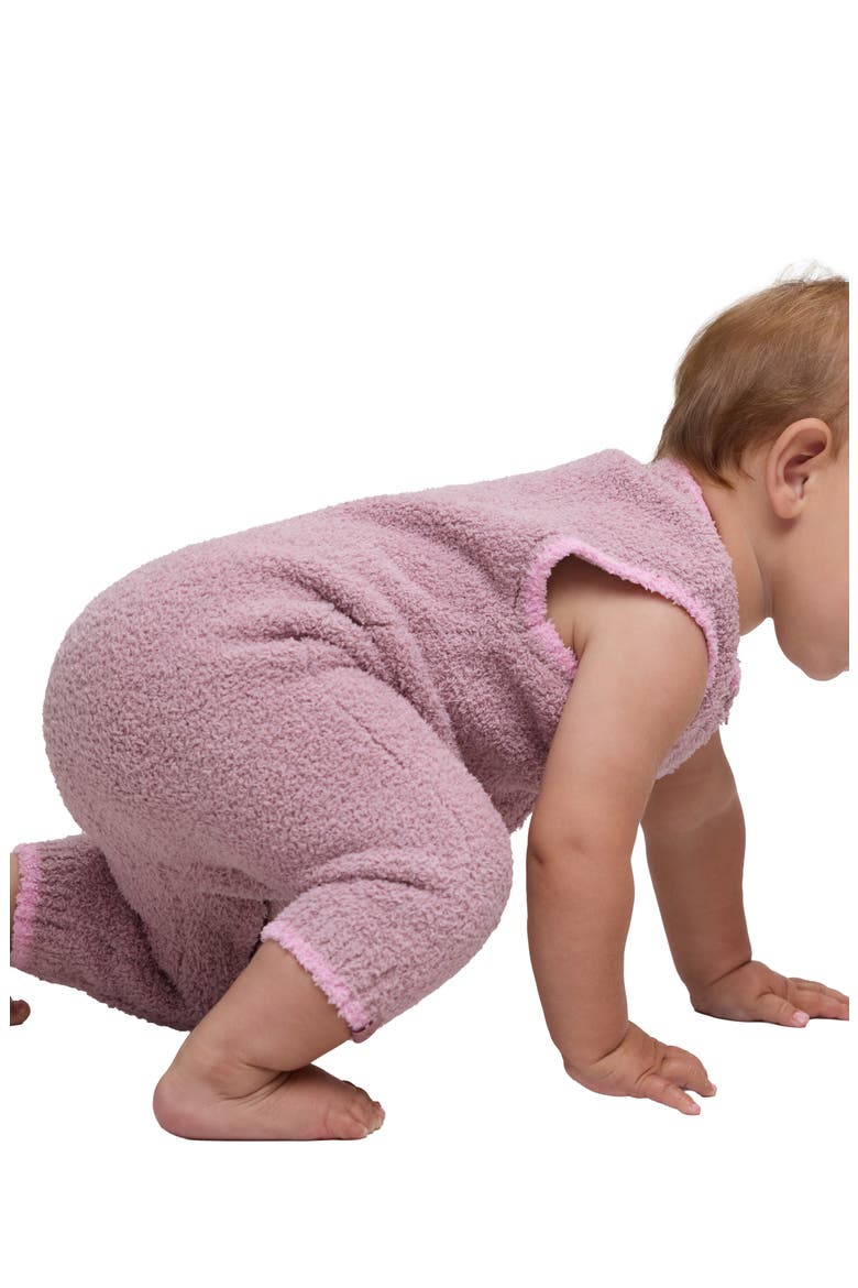 CozyChic® Baby Sleeveless Zip Onesie, Alternate, color, TEABERRY-BARBIE PINK