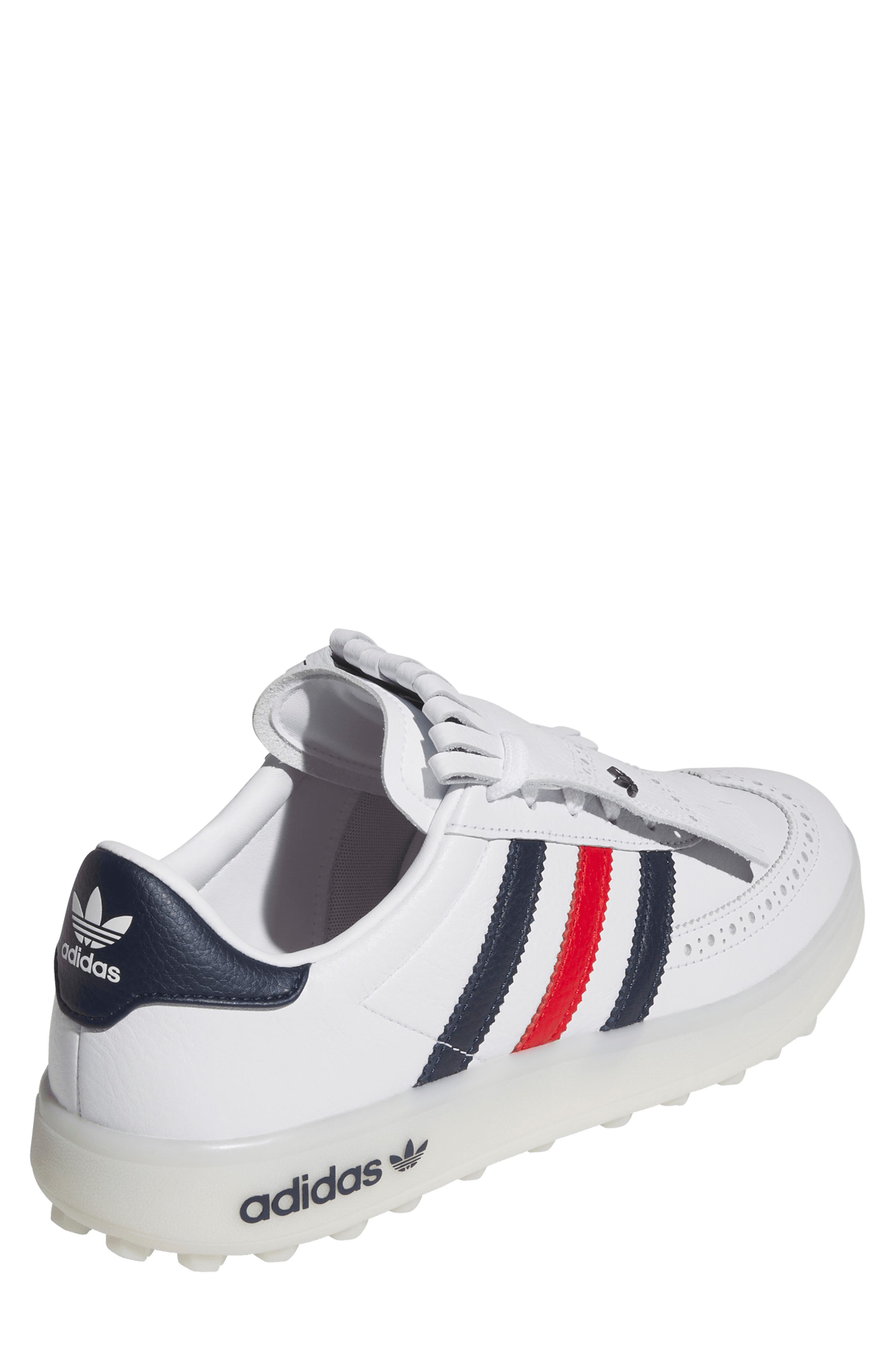 adidas Course Cup Spikeless Golf Sneaker, Alternate, color, White/ Night Indigo/ Scarlet