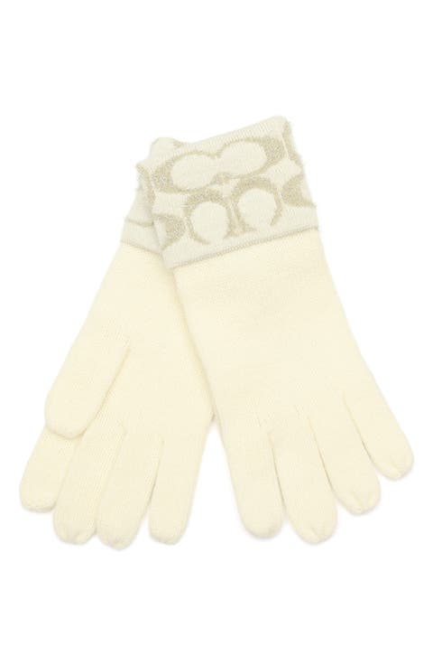 Signature C Metallic Headband 
Gloves Set